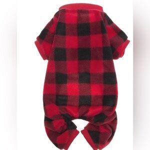 NWT Dog Pajamas X Large Outfit Winter Christmas Pjs Red & Black Plaid Pajamas